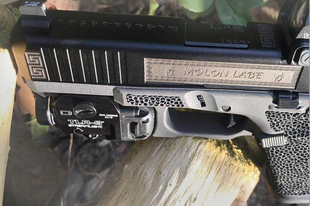 Lasergravur auf Waffenteilen von HANZ Arms – Bild 2